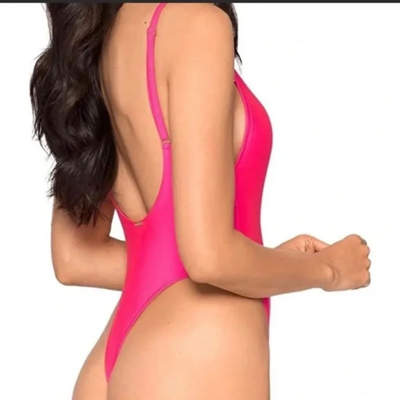 RELLECIGA Women's High Cut Low Back One Piece Thong Swimsuit size XL - Picture 3 of 11